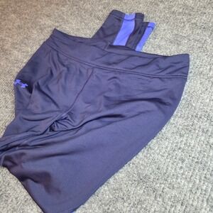 Under Armour Girls YXL Navy Blue Purple HeatGear Athletic Leggings Tights